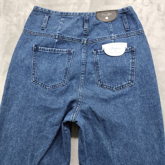 NEW Denim Blvd Mom Jeans Womens Size 3 Blue High Rise Front Seam Tapered Leg - Picture 3 of 12